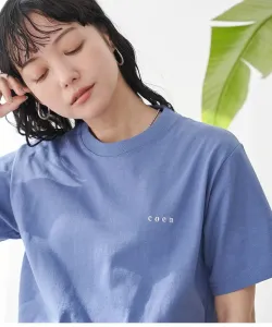 Футболка из хлопка с вышитым логотипом COEN производства США, цвет Royal