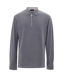 Рубашка-Поло с длинными рукавами Corneliani, синий