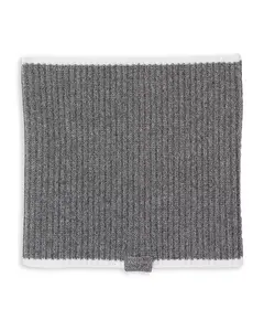 Вязаный шарф-воротник в рубчик Sandro, серый