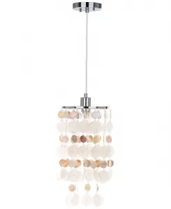 Современный светильник из перламутра Safavieh, серебряный