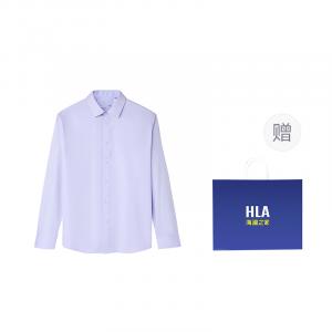 Рубашка мужская осень-зима HLA, светло-фиолетовый 42