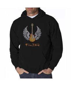 Мужская толстовка с рисунком в виде слов - Текст песни Freebird LA Pop Art, Black