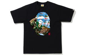 Футболка Bape Children's Day A BATHING APE, белая с зеленой рыбой кои