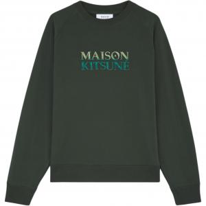 Градиентный оверсайз свитшот Maison Kitsune, зеленый