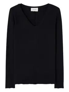 Топ Sonoma с V-образным вырезом и длинными рукавами American Vintage, черный