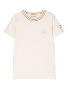 Moncler Enfant футболка из хлопка с логотипом, белый
