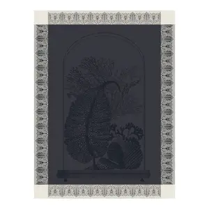 Хлопковое кухонное полотенце Curiosites Minerales Le Jacquard Français, уголь