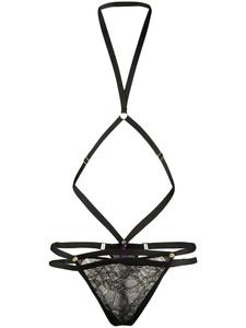 Maison Close трусы-стринги со съемной портупеей, черный