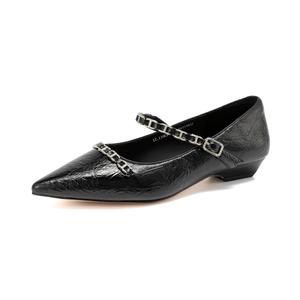 Туфли Мэри Джейн женские серебристые AOKANG, Black 1254111000B