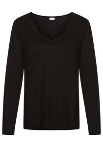 LASCANA Пижамная рубашка в черном цвете