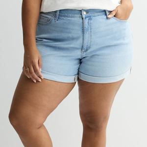 Шорты больших размеров со средней посадкой и отворотами на манжетах Sonoma Goods For Life, цвет light wash