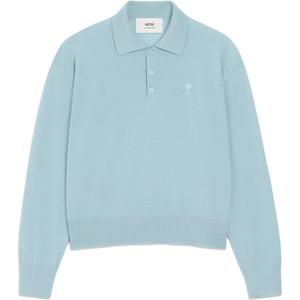 Футболка-поло Ami Paris с вышитым логотипом AMIPARIS, синий