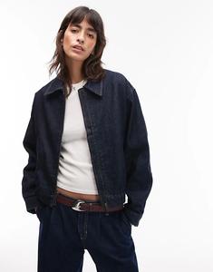 Джинсовая куртка-бомбер Levi's Ivy цвета индиго на молнии