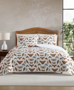 Комплекты двусторонних хлопковых стеганых одеял Wilford Butterfly Eddie Bauer, светло-бежевый