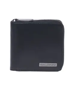 Кошелек на молнии из кожи пальмеллато Baldinini, черный