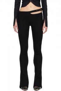 Легинсы с поясом и расклешенным низом Versace Jeans Couture, черный