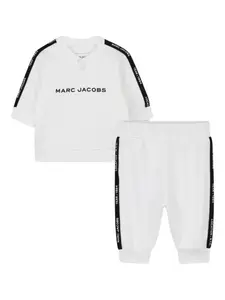 Спортивный костюм с контрастными полосками Marc Jacobs Kids, белый