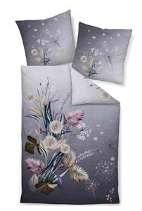 Постельное белье Mako из атласа, 135x200 см, с фиолетовыми цветами Janine, фиолетовый