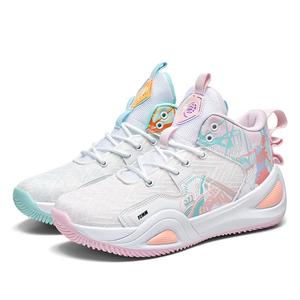 Антискользящие и износостойкие дышащие баскетбольные кроссовки Mid Top для детей и подростков FCMM, Mismatched