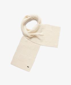 Вязаный шарф из смешанной шерсти с узором «Аран»