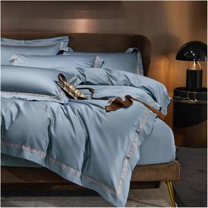 YUSIWOAL Комплект постельного белья из длинноволокнистого хлопка 1000TC серого цвета