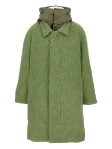 Пальто Tanaka с отстегивающимся капюшоном и на пуговицах, зеленый
