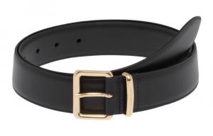 Ремень с лазерной гравировкой логотипа MIU MIU, черный