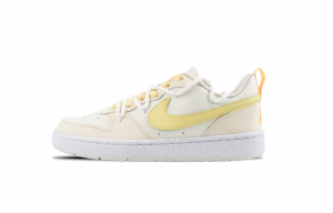 Nike Кроссовки для скейтбординга Court Borough Slip Resistant Abrasion Resistant Low top GS White Yellow
