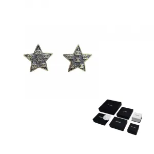 CHANEL Металлические гвоздики для женщин Gold/Black