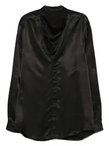 Рубашка с воротником-хомутом Rick Owens, черный