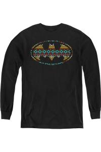 Детский худи с длинным рукавом Batman Aztec Fill Gildan, черный