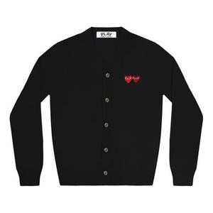 Кардиган COMME des GARCONS PLAY Cardigan With Double Emblems 'Black' AZ-N058-051-1, черный