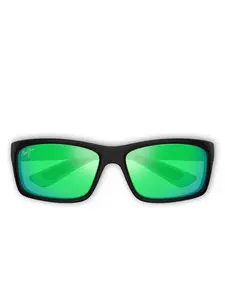 Солнцезащитные очки в прямоугольной оправе Maui Jim, черный