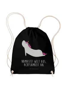 Спортивная сумка Mr & Mrs Panda Sportbeutel Einhorn Yoga, черный