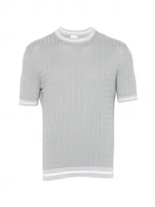 Топ фактурной вязки Eleventy, серый