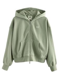 Толстовка с капюшоном на молнии Next, хаки