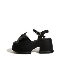 Milan love song Женские сандалии на одной застежке 8,5 см черные, цвет Black