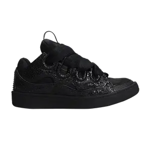 Кроссовки Lanvin Curb Sneakers Black Crinkled, черный