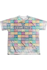 Футболка Color Block с коротким рукавом для детей Sesame Street Gildan, белый