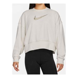 Свитер sportswear swoosh logo embroidered loose knit short round neck pullover hoodie Nike, белый