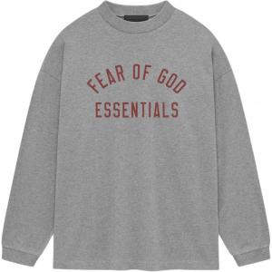 Jersey Long Sleeve Tee Fear Of God Essentials, серый
