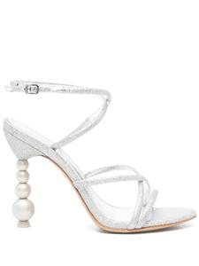 Сандалии Perla 100 мм Sophia Webster, серебряный