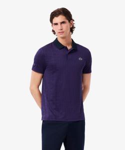 Поло-рубашка Даниила Медведева с принтом в виде ракеток по всей поверхности