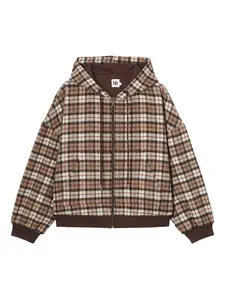 Клетчатое худи B+Ab, коричневый