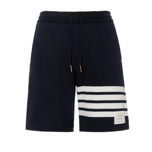 Шорты для бега с завязками на 4 полоски THOM BROWNE, темно-синий