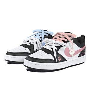 Детские кроссовки для скейтбординга Court Borough, устойчивые к истиранию, низкие, для подростков Nike, розовый/синий