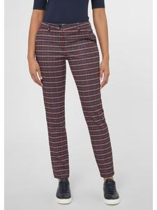 MADELEINE Эластичные брюки в клетку темно-синего/многоцветного цвета