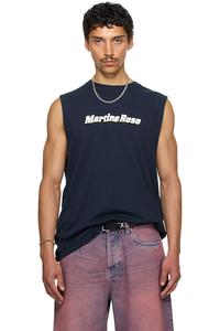 эксклюзивная двойная футболка Ssense цвета navy Martine Rose, мультиколор