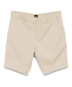 Шорты из хлопковой саржи облегающего кроя Hugo, бежевый