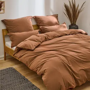 Комплект постельного белья 135x200 см, коричневый - 100% хлопок - 1 пододеяльник + 1 наволочка 40x80 см Blumtal